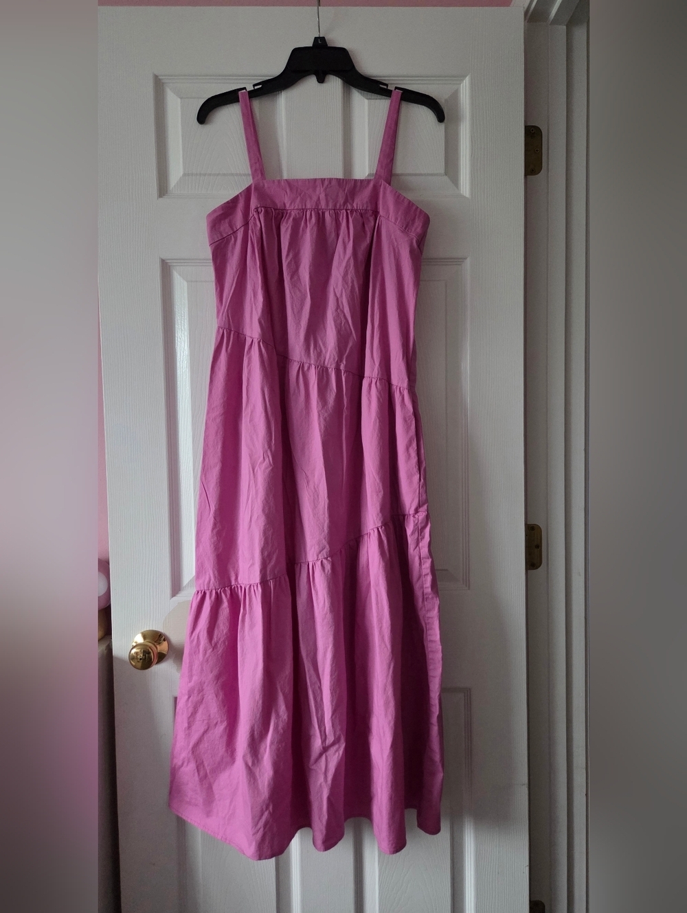 Donna Morgan Pink Tiered Cotton Sundress Size 10